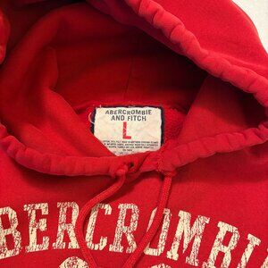 Vintage Abercrombie & Fitch Red Sweatshirt Pullover Hoodie